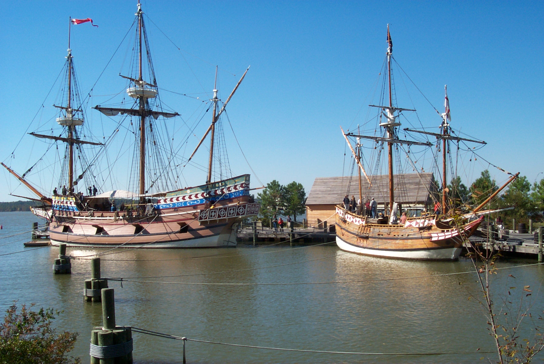 Jamestown sailing ships